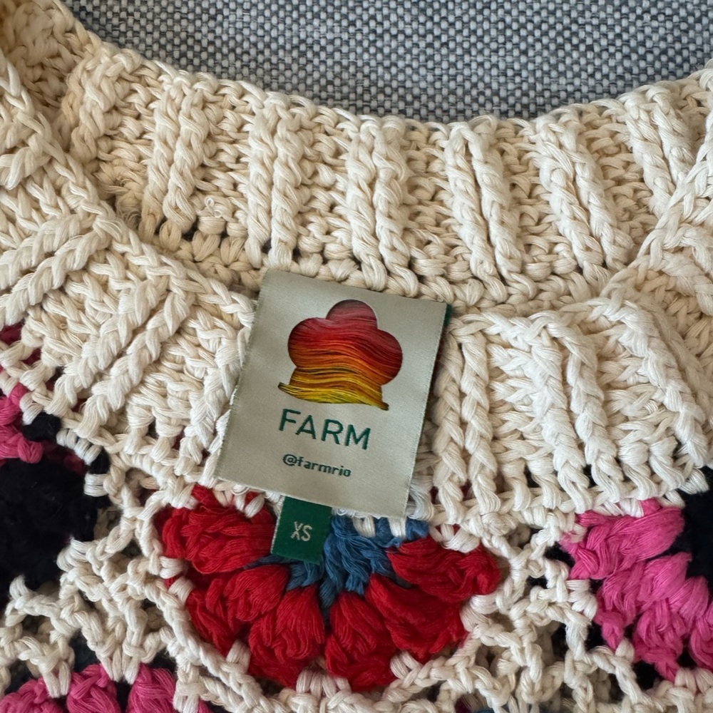 FARM Rio Multicolor Crochet Tank Top NWOT - Picture 5 of 9